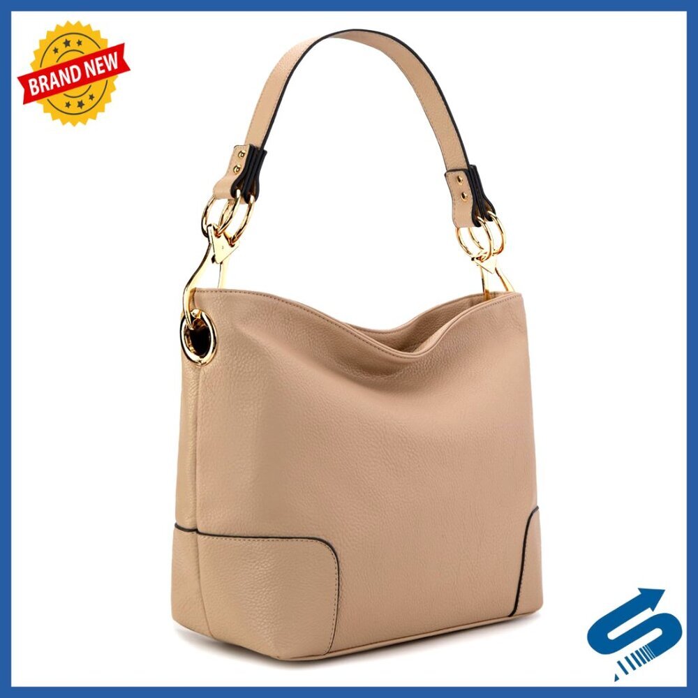 Medium Hobo Bag Top Handle Satchel Shoulder Purse Bucket Handbag - Picture 1 of 7